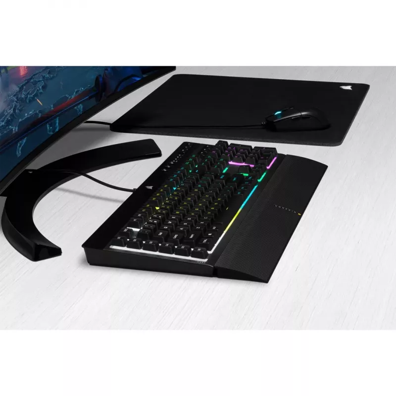 Teclado gaming Corsair K55 RGB PRO USB QWERTZ alemão preto