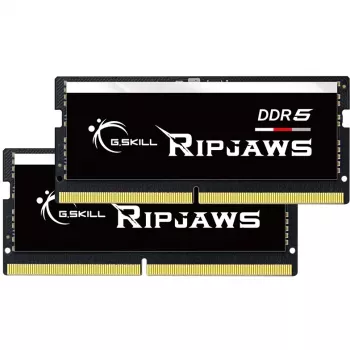 SO-DIMM 32 GB DDR5-4800 (2x 16 GB) Dual-Kit, memória RAM preta, F5-4800S3434A16GX2-RS, Ripjaws, INTEL XMP