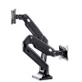 Suporte para monitor GEMBIRD MA-DA2-03 para ecrãs até 35 polegadas, fixação de mesa, VESA 75x75–100x100, 20 kg, preto, ecrã duplo