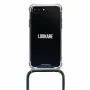 Capa com colar para telefone Lookabe para iPhone 7/8 Plus — dourado com fita verde