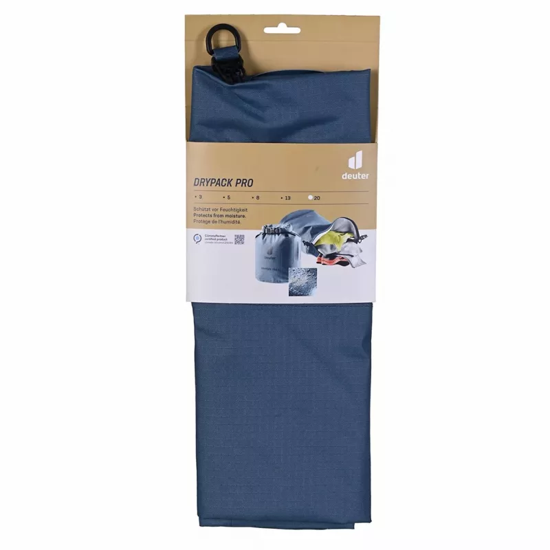 Saco impermeável DEUTER Drypack Pro 20 – capacidade de 20 L, fecho enrolável, costuras soldadas