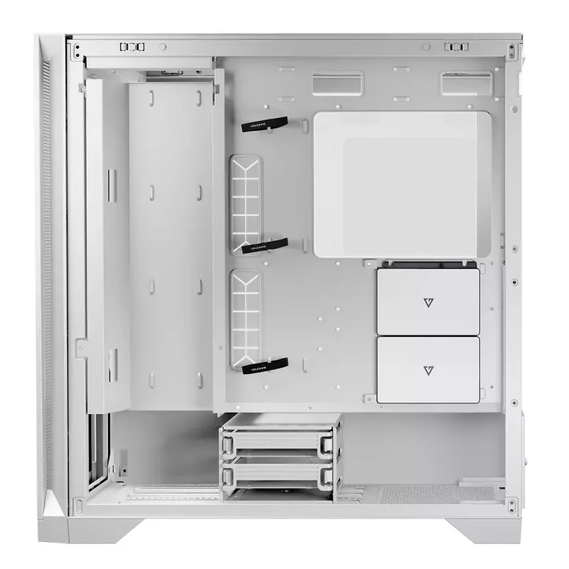 Modecom Volcano Expanse S caixa de PC Midi Tower, ATX/micro-ATX/mini-ITX, vidro temperado, USB-C, placa gráfica até 430 mm, branca