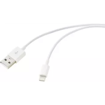 Renkforce Cabo USB USB 2.0 Ficha USB-A, Ficha Apple Lightning 3,00 m Branco (mate) RF-5724088 (RF-5724088)