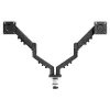 Suporte de monitor de secretária com braço duplo TRACER TRAUCH47660 — braços metálicos ajustáveis, máx. 18 kg, VESA até 100×100, para ecrãs de 13–32 polegadas