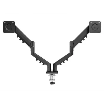 Suporte de monitor de secretária com braço duplo TRACER TRAUCH47660 — braços metálicos ajustáveis, máx. 18 kg, VESA até 100×100, para ecrãs de 13–32 polegadas