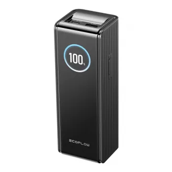 Powerbank EcoFlow RAPID EF-RAPID25K140W-B-EU 25000 mAh, 3 portas (2×USB-C, 1×USB-A), preto