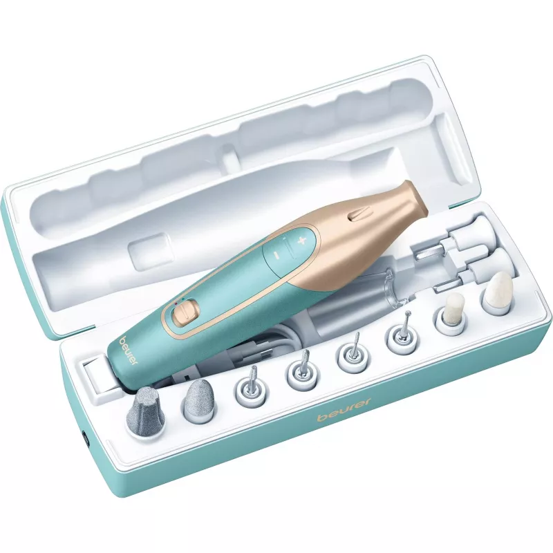 Beurer conjunto de manicura e pedicura MP 84 turquesa dourado (570.02)