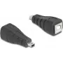 Adaptador de acoplamento de cabo DeLOCK 67200 Mini-USB para USB Type-B, preto