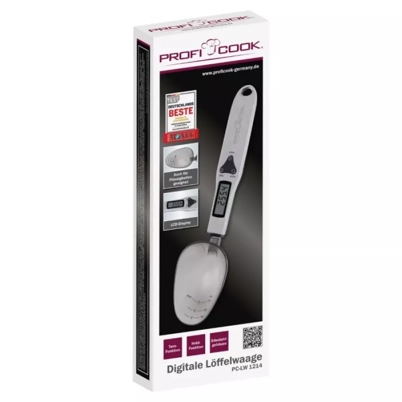 Balança de cozinha eletrónica ProfiCook PC-LW 1214 aço inoxidável