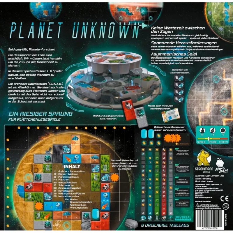 Planet Unknown, jogo de tabuleiro