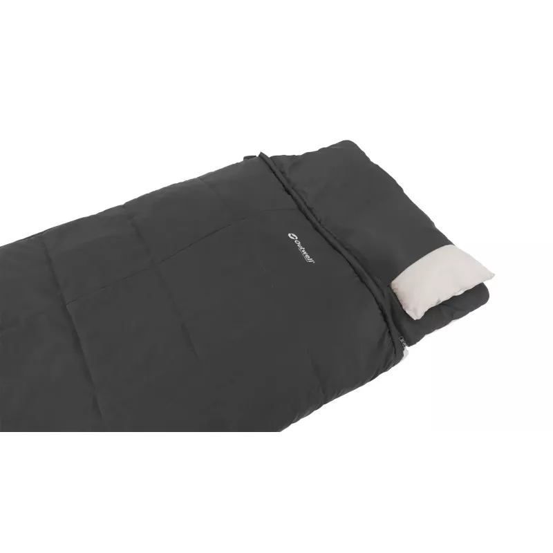 Saco de dormir Outwell Contour Prime adulto retangular 850×2200 mm poliéster cinzento-escuro