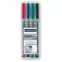 Marcador Staedtler 315 WP4 preto azul verde vermelho