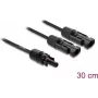 Cabo divisor solar DELOCK 2x conector macho para 1x conector fêmea 30 cm preto (modelo 89298)