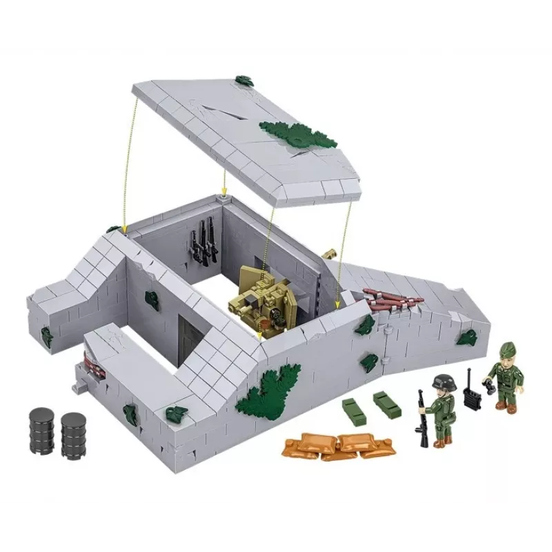 Conjunto de construção Cobi Deutscher Bunker Regelbau 667/642 Modelo COBI-3136 – conjunto de peças detalhado