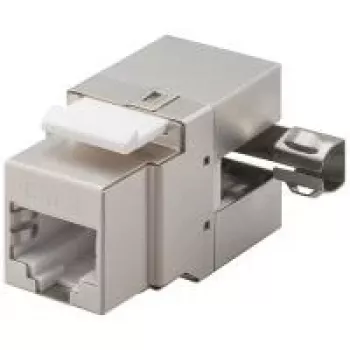 Wentronic Goobay CAT 6 KeyStone ficha RJ45, STP blindada, 250 MHz - ligação: LSA, saída angular de 90° (95901)