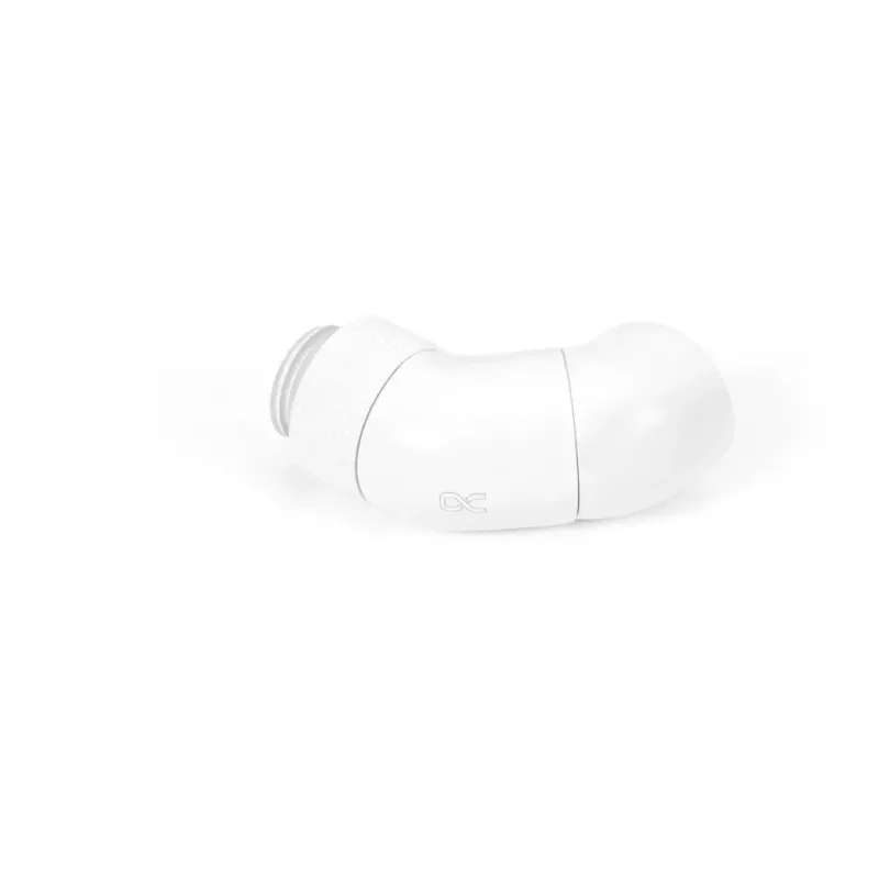 Alphacool Eiszapfen adaptador rotativo duplo a 45°, G1/4 macho para G1/4 fêmea, branco