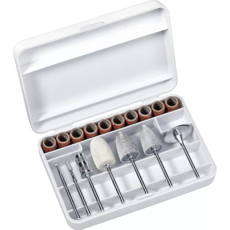 Aparelho de cuidado das unhas Beurer MP 52 — conjunto elétrico de manicure/pedicure, branco e violeta
