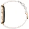 Watch Fit 3 (Solo-B19V), Smartwatch dourado/branco, bracelete de pele em branco