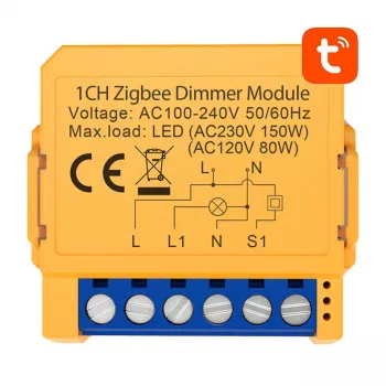 Interruptor de tomada inteligente Avatto ZDMS16-2 compatível com ZigBee com monitorização de energia