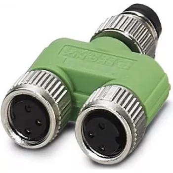 Phoenix SAC-3P-M 8Y/2XM 8FS - reto - 30 V - 4 A - verde - prateado - IP65 - IP67 - 22 mm (1696183)