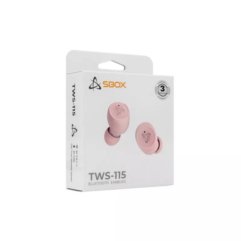 Auscultadores SBOX EB-TWS115 rosa