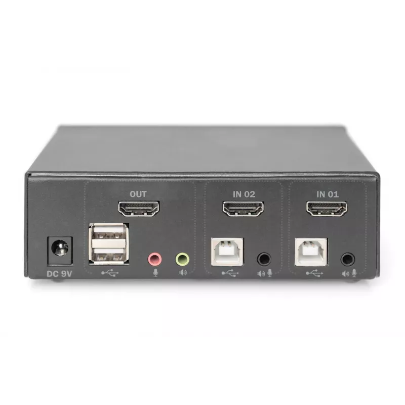 Comutador KVM Digitus 2 portas Single Display 4K HDMI