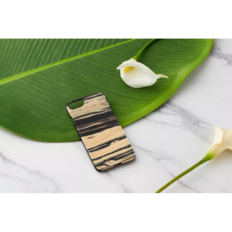 Capa para telemóvel Man and Wood para iPhone 7/8 – branco com detalhe em ébano preto