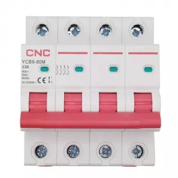 Disjuntor CNC, 4P, 25A, classe C, 6kA