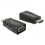 Adaptador DeLOCK 65901 HDMI A para VGA & áudio de 3,5 mm preto