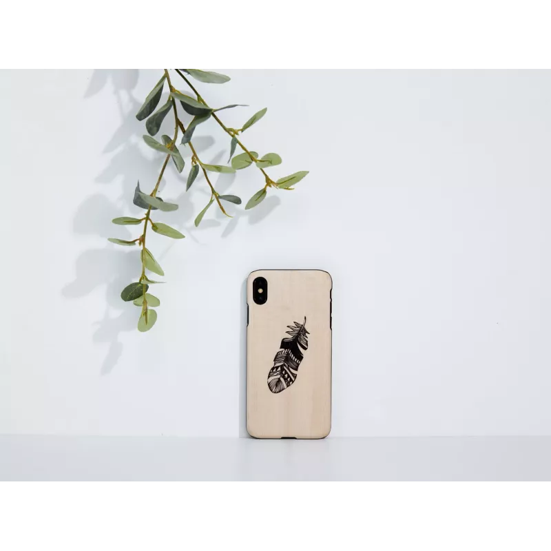 Capa para telemóvel man and wood para iPhone X/XS — capa protetora Indian preto