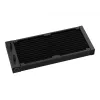 DeepCool LS520S Zero Dark refrigeração líquida AIO para CPU, 240 mm, 2 ventoinhas PWM de 120 mm, AM4/AM5/LGA2066, preta