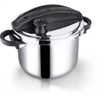 Panela de pressão Lamart LTDSD6 6 l Preta Aço inoxidável