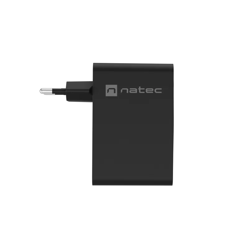 Carregador NATEC NUC-2234 para dispositivos móveis portátil, smartphone preto CA carregamento rápido interior