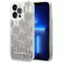 Karl Lagerfeld KLHCP14XLMNMS iPhone 14 Pro Max 6.7 capa rígida prateado / prateado Liquid Glitter Monogram