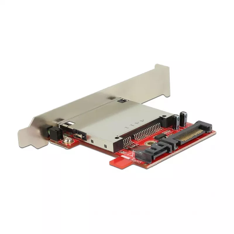 Leitor de cartões DeLOCK 91495 SATA interno preto vermelho prateado