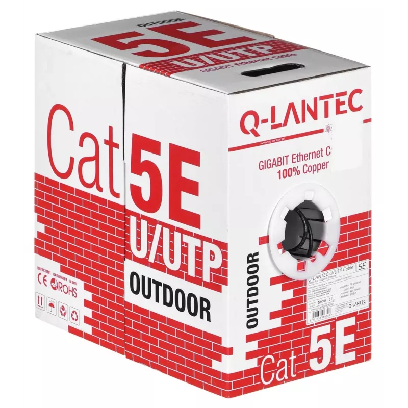 Alantec KIU5OUTS305Q Cabo de rede Preto 305 m Cat5e U/UTP (UTP) (KIU5OUTS305Q)