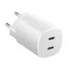 Carregador Xiaomi Nano Turbo 45W branco — 2× USB‑C AC interior para smartphone e tablet