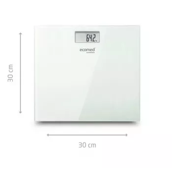 Ecomed by Medisana PS-72E Balança de Banho – 150 kg, Plataforma de Vidro, Branco