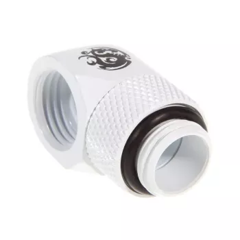 Bitspower BP-DW90R adaptador rotativo de 90° G1/4 macho para G1/4 fêmea, branco