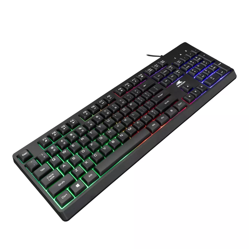 Teclado US Baracuda Starfish preto Modelo STARFISH — formato compacto, layout US