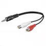 Cabo de áudio Microconnect AUDALHF02 0,2 m 3,5 mm 2 x RCA preto