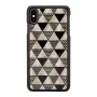 Capa para smartphone iKins para iPhone XS Max – design de pirâmides preto, concha rígida de proteção