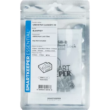 Bloqueador de portas Smartkeeper BL04P1GY USB Type-B Cinzento Plástico 10 unid.