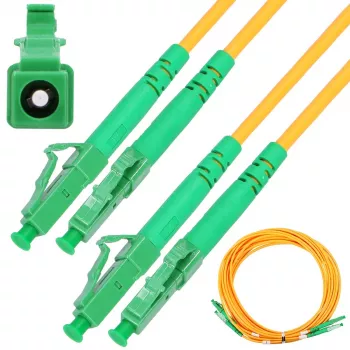 Cabo de patch de fibra ótica Extralink LC/APC – LC/APC, Monomodo Duplex 9/125 µm G.657.A1, 1 m