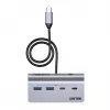 Hub USB Unitek H1337AGY01 – 4 portas (2×USB-C, 2×USB-A), até 5 Gbit/s por porta, alumínio, prateado