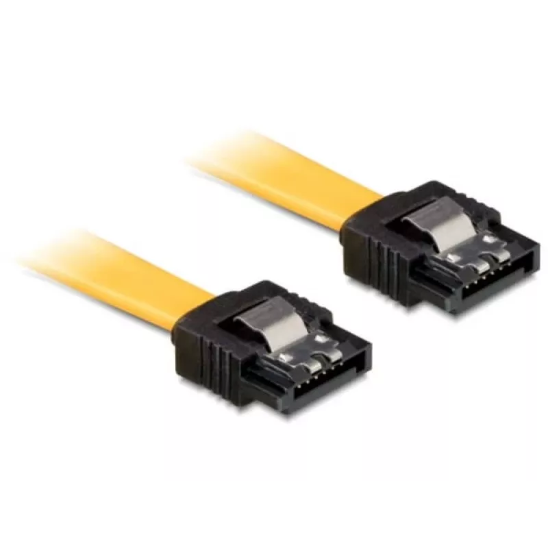 Cabo SATA ficha/ficha DeLOCK 0,3 m amarelo