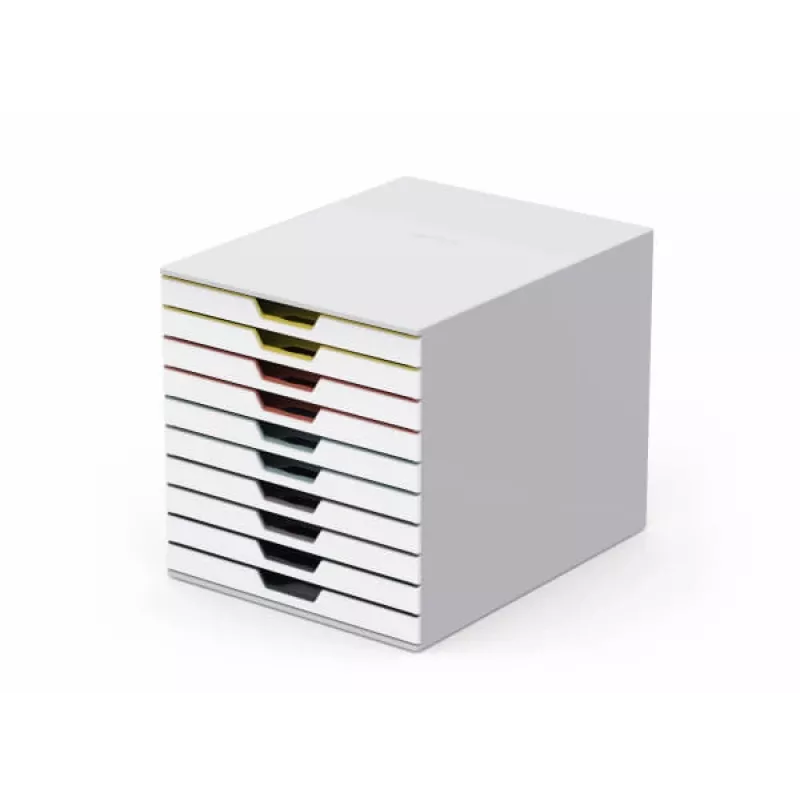 Caixa de arrumação Durable VARICOLOR Mix 10 plástico multicolor branco 763027