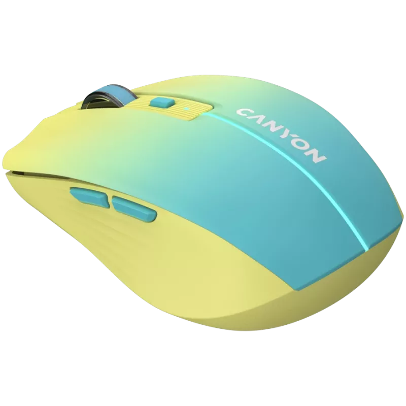 Rato CANYON MW-44 Wireless Charge Amarelo Azul