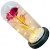Rosa eterna em vidro Extralink Home, LED vermelho brilhante