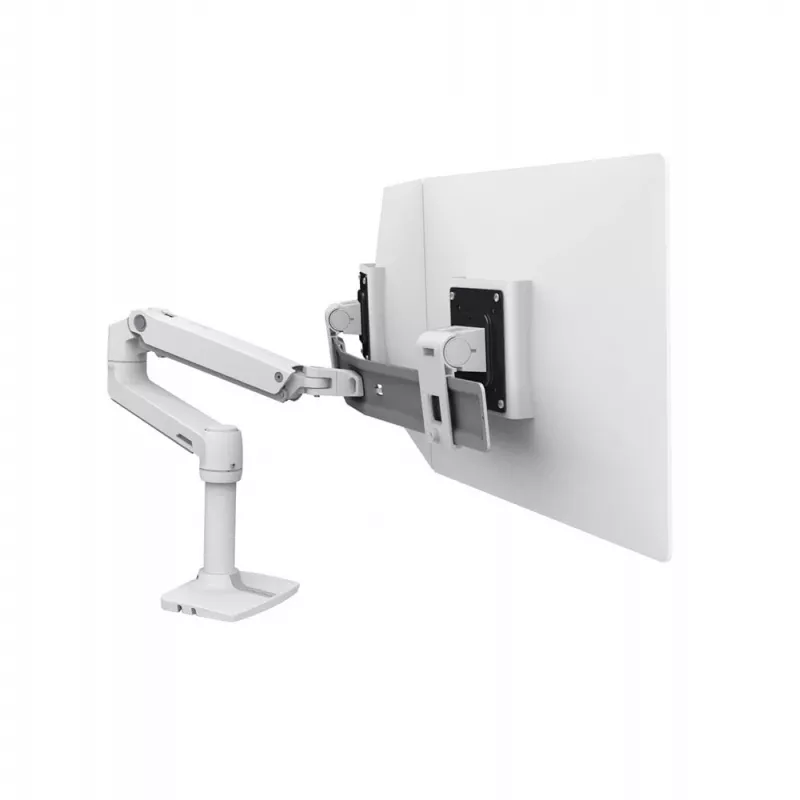 Ergotron 45-489-216 LX Desk Dual Direct Arm suporte para monitores, até 25 polegadas (63,5 cm), 0,9–5 kg, branco